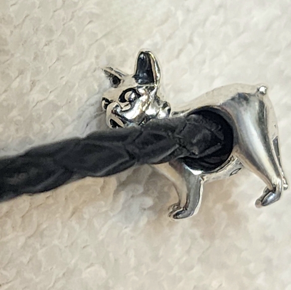 CUTE FRENCH BULLDOG BEAD STERLING SILVER - Picture 7 of 11